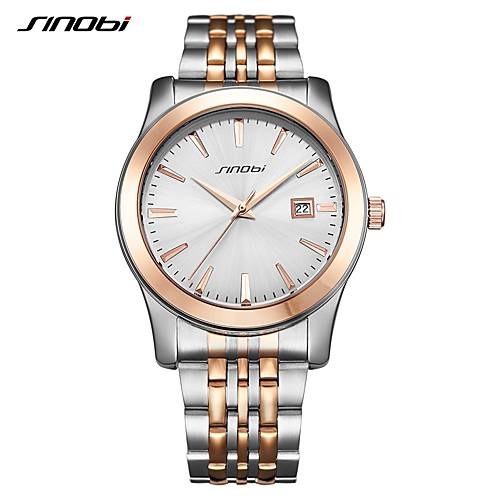 

SINOBI Men's Wrist Watch Japanese Quartz Stainless Steel Silver 30 m Shock Resistant Analog Luxury Casual Fashion - Gold / Silver / White