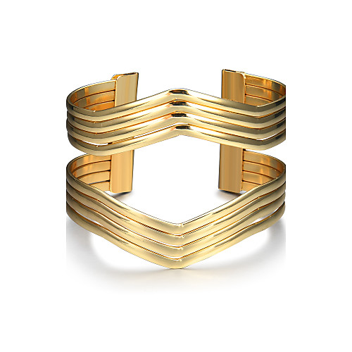 

Women's Cuff Bracelet Wide Bangle Hollow Ladies Fashion Punk western style Alloy Bracelet Jewelry Gold For Christmas Gifts Birthday Gift Valentine