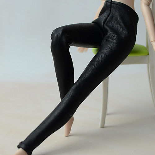 

Tights For Barbiedoll Solid Colored PU Leather Pants For Girl's Doll Toy