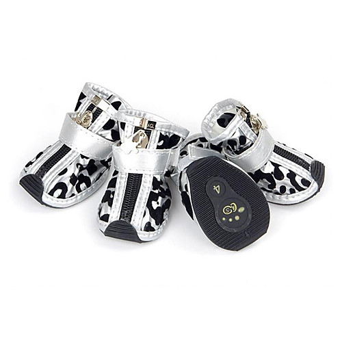 

Dog Boots / Shoes Casual / Daily Sports Leopard For Pets PU Leather Red