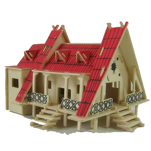 

3D Puzzle Jigsaw Puzzle Model Building Kit Famous buildings Wooden Natural Wood Unisex Toy Gift