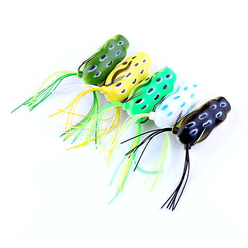 

5 pcs Frog Floating Bass Trout Pike Freshwater Fishing Lure Fishing General Fishing Plastics