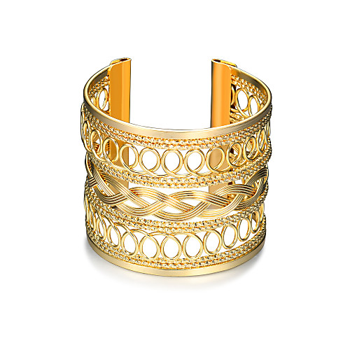 

Women's Hollow Cuff Bracelet Wide Bangle Ladies Punk Fashion western style Dubai Bracelet Jewelry Gold For Christmas Gifts Birthday Gift Valentine