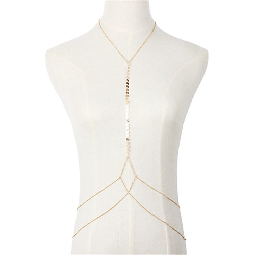 

Body Chain Ladies Natural Gothic Women's Body Jewelry For Party Sport Geometrical Copper Friends Gold