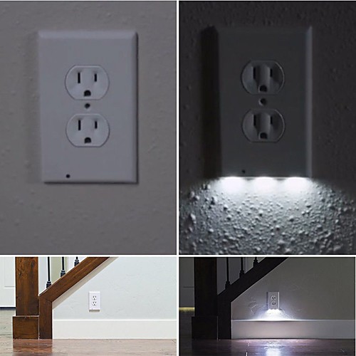 

1pc Wall Plug Nightlight Light Control White