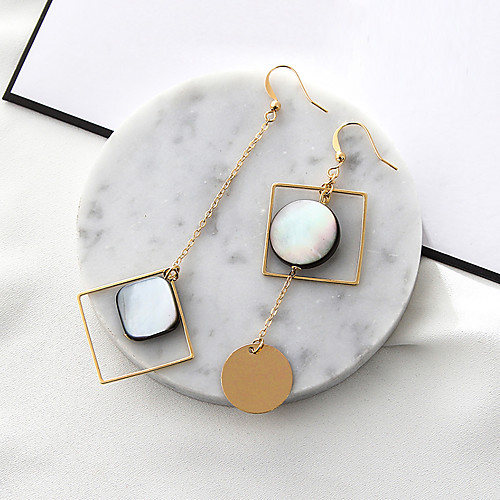 

Women's Drop Earrings Mismatched Long Ladies Fashion Euramerican Shell Earrings Jewelry Gold For Party