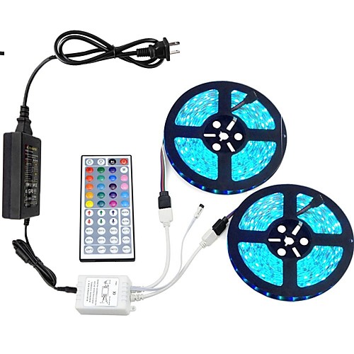 

LED Strip Light Kit RGB Tiktok Lights 10M 5050 600LEDs 10mm DC 12V Not-Waterproof with 44Key Remote Controller and Power Adapter 12V 6A for Home,Kitchen,Bedroom,Cabinet,Backlight and More