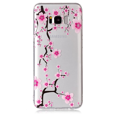 

Кейс для Назначение SSamsung Galaxy S8 Plus / S8 Прозрачный / С узором Кейс на заднюю панель Цветы Мягкий ТПУ для S8 Plus / S8 / S7 edge