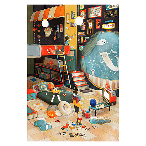 

1000 pcs Fairytale Theme Jigsaw Puzzle Adult Puzzle Jumbo Wooden Anime Adults' Children's Toy Gift