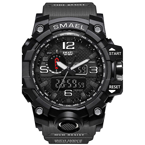 

SMAEL Men's Sport Watch Military Watch Smartwatch Quartz Digital Silicone Multi-Colored 50 m Water Resistant / Waterproof Alarm Calendar / date / day Analog - Digital Charm Classic Casual Camouflage