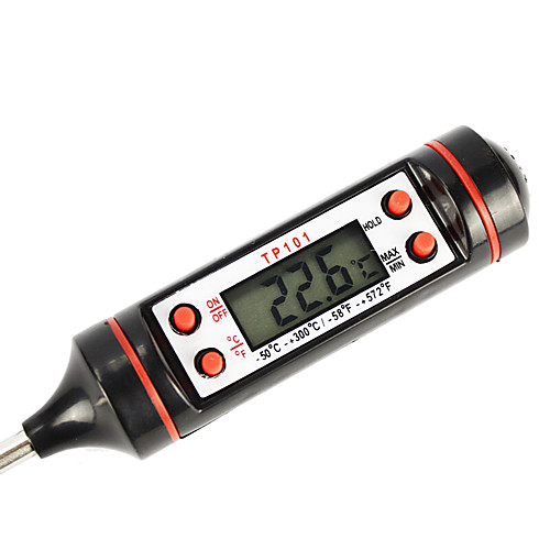 

0.9"" Digital LCD Thermometer Food Meat Turkey BBQ Kitchen Catering Cooking Probe Hot (-50~300'C/1LR44)