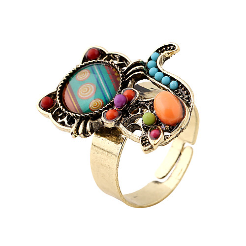 

Band Ring Blue LED Red Resin Alloy Animal Ladies Personalized Bohemian Adjustable / Women's