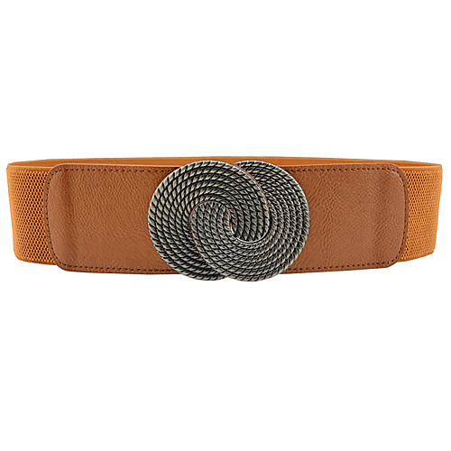 

Women's Wide Belt Street Daily Dress Black White Belt Solid Colored / Red / Winter / Spring / Summer / Alloy