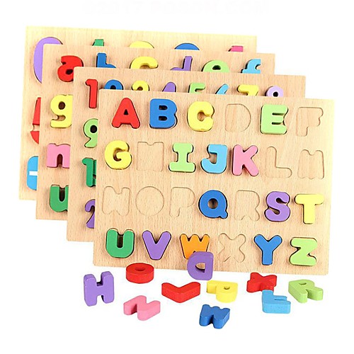 

Building Blocks Jigsaw Puzzle Math Toy Number Letter Wooden Kid's Boys' Girls' Toy Gift