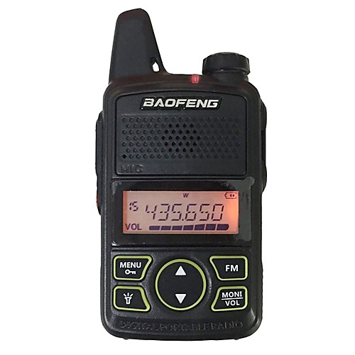 

BAOFENG Intercom T1 Mini Handheld Two Way Walkie Talkies 400-470MHz PC Software Programmable Power Saving Function 20 Memory Channels 5KM-10KM with Headsets Portable Black