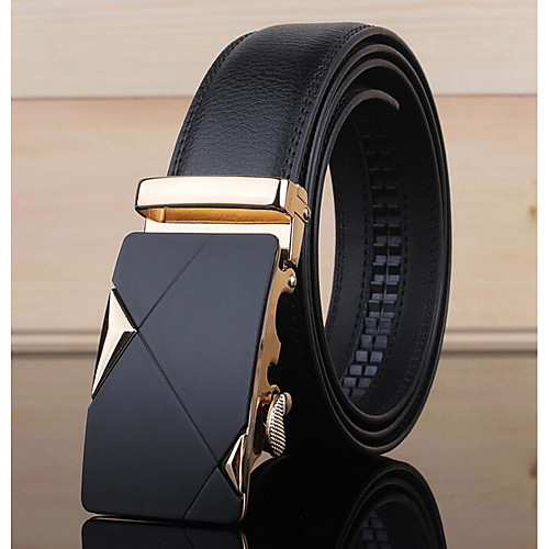 

Men's Waist Belt Daily Wear Black Belt Solid Colored