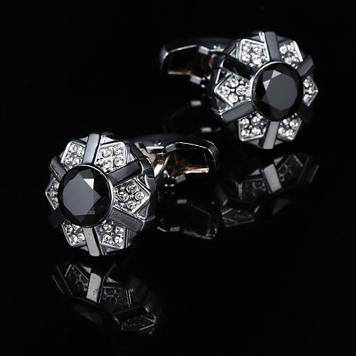 

Geometric Silver Cufflinks Gift Boxes & Bags / Fashion Men's Costume Jewelry For