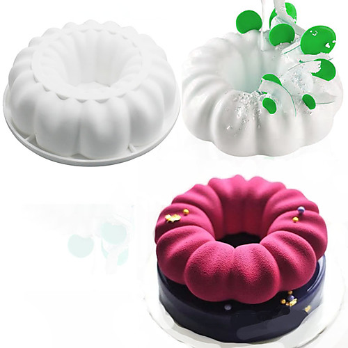 

1pc Cake Molds Christmas Round Silica Gel Everyday Use