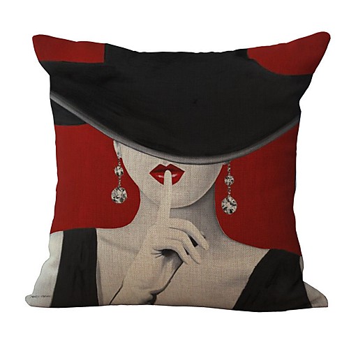 

Cushion Cover 1PC Faux Linen Soft Decorative Square Throw Pillow Cover Cushion Case Pillowcase for Sofa Bedroom 45 x 45 cm (18 x 18 Inch) Superior Quality Mashine Washable Pack of 1