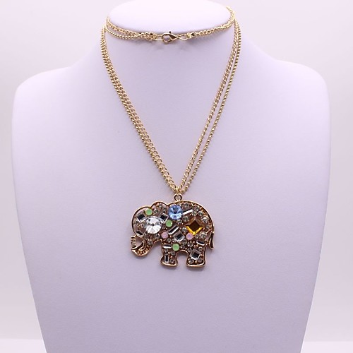 

Women's Synthetic Diamond Pendant Necklace Animal Classic Fashion Alloy Gold Necklace Jewelry For Party Gift Daily Evening Party