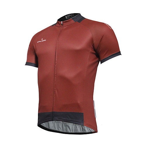 

ILPALADINO Men's Short Sleeve Cycling Jersey Summer Coolmax Polyester Red Solid Color Bike Jersey Top Mountain Bike MTB Road Bike Cycling Quick Dry Back Pocket Sports Clothing Apparel / Stretchy