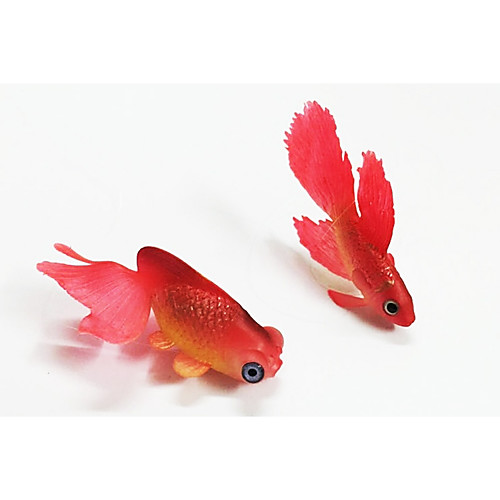 

2pcs Goldfish Figurine Lifelike Goldfish Model Aquarium Decor Fish Tank Accessories