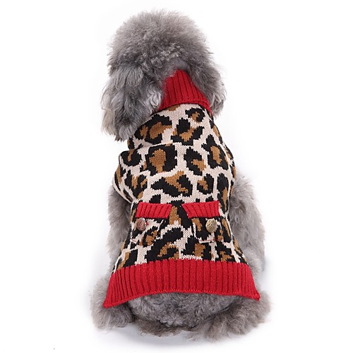 

Cat Dog Coat Sweater Christmas Leopard Cosplay Casual / Daily Keep Warm Wedding New Year's Winter Dog Clothes Puppy Clothes Dog Outfits Leopard Costume for Girl and Boy Dog Spandex Cotton / Linen