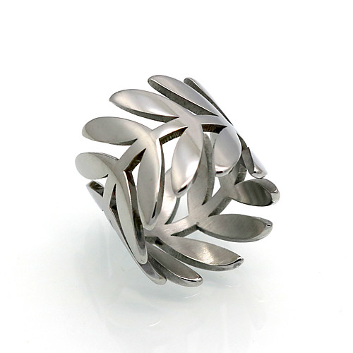 

Band Ring Silver Gold Titanium Leaf Tree of Life Heart Personalized Tassel Bohemian 6 7 8 9 / Women's / Men's