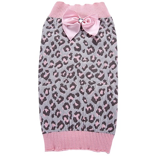 

Cat Dog Coat Sweater Christmas Leopard Cosplay Casual / Daily Keep Warm Wedding Halloween Winter Dog Clothes Puppy Clothes Dog Outfits Pink Costume for Girl and Boy Dog Spandex Cotton / Linen Blend