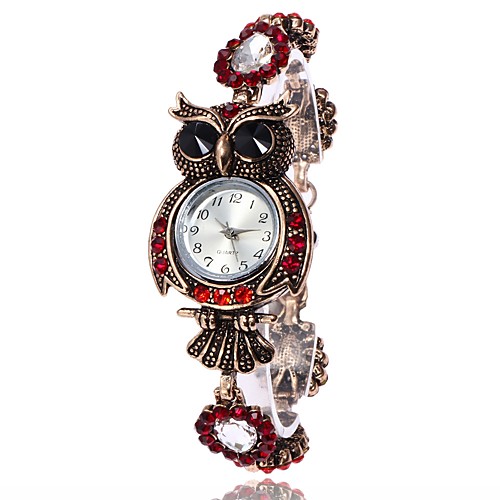 

Women's Bracelet Watch Wrist Watch Quartz Metal Quilted PU Leather Blue / Red Casual Watch Analog Ladies Luxury Vintage Casual Simulated Diamond Watch - Red Blue One Year Battery Life / SSUO LR626