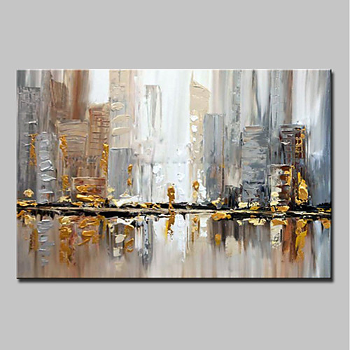 

Large Size Hand Painted City Oil Painting On Canvas Wall Art Pictures For Home Decoration No Frame Rolled Without Frame