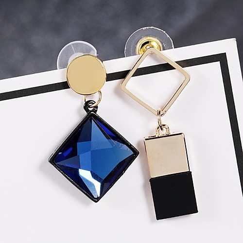 

Women's Synthetic Diamond Drop Earrings Mismatch Earrings Mismatched Fashion Earrings Jewelry Royal Blue For Evening Party Stage