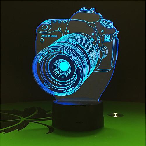 

3D Nightlight Color-Changing Creative Decoration Artistic LED Modern Contemporary USB 1 set