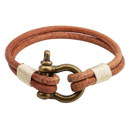 

Women's Men's Leather Bracelet Button Personalized Vintage Leather Bracelet Jewelry Coffee For Casual Going out