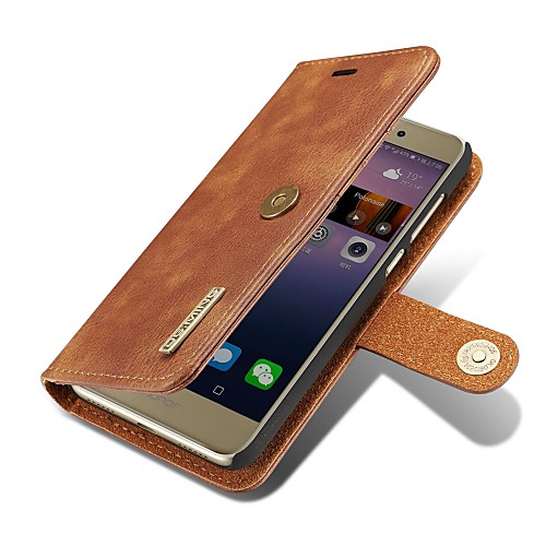 

Case For Huawei P9 / Huawei P10 Plus / P10 / Huawei P9 Wallet / Card Holder / Flip Full Body Cases Solid Colored Hard Genuine Leather
