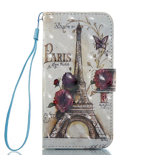 

Case For Apple iPhone 7 Plus / iPhone 7 / iPhone 6s Plus Wallet / Card Holder / Flip Full Body Cases Scenery / Eiffel Tower Hard PU Leather