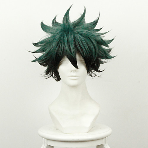 

My Hero Academy Battle For All / Boku no Hero Academia Midoriya Izuku Deku Cosplay Wigs Men's 14 inch Heat Resistant Fiber Anime Wig