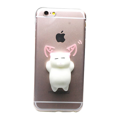 

Case For Apple iPhone X / iPhone 8 Plus / iPhone 8 Transparent / Pattern / DIY Back Cover 3D Cartoon Soft TPU