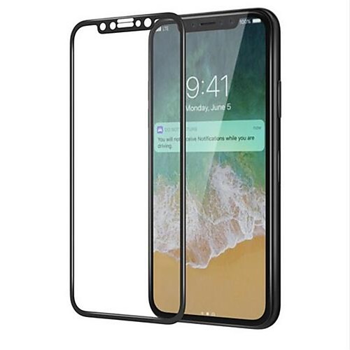 

Защитная плёнка для экрана для Apple iPhone X Закаленное стекло 1 ед. Защитная пленка для экрана HD / Уровень защиты 9H / 3D закругленные углы