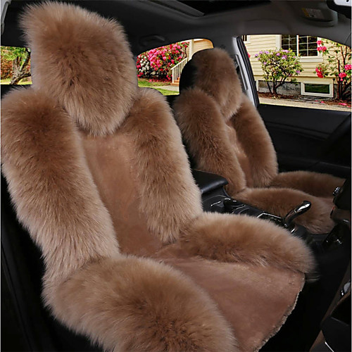 

Black / Brown / Wine Wool Warm and Breathable Car Seat Covers Seat Covers Common For Universal Made of Australian Wool(Single Seat)