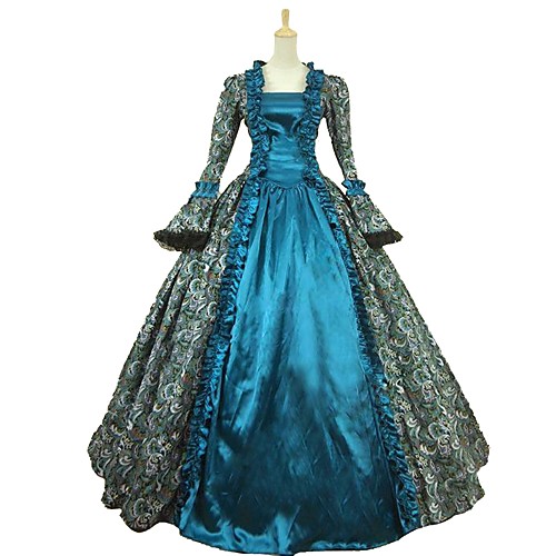 

Cinderella Goddess Maria Antonietta Rococo Medieval Renaissance Vacation Dress Cosplay Costume Masquerade Women's Costume Blue Vintage Cosplay Party Prom Ball Gown Plus Size Customized