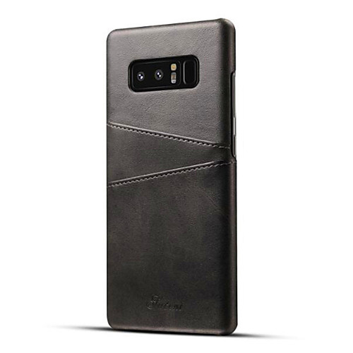 

Case For Samsung Galaxy Note 8 Card Holder Back Cover Solid Colored Hard PU Leather