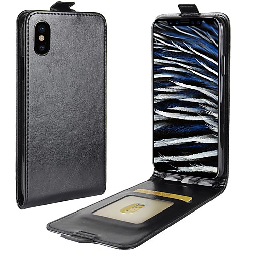 

Кейс для Назначение IPhone 7 / Apple / iPhone X iPhone X / iPhone XS / iPhone XR Бумажник для карт / Флип Чехол Однотонный Твердый Кожа PU для iPhone XS / iPhone XR / iPhone XS Max