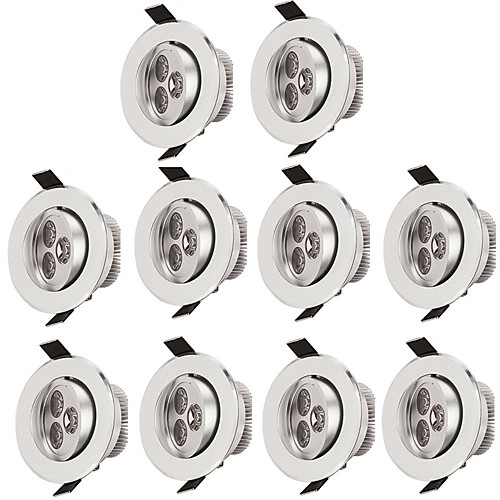 

10pcs 3 W 300 lm 3 LED Beads Easy Install Recessed LED Ceiling Lights Warm White Cold White 85-265 V Ceiling Commercial Home / Office