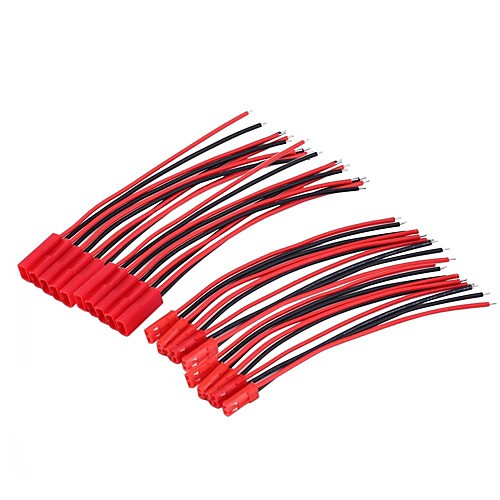 

10Pairs 2Pin JST Plug Connector Cable Wire Male Female 100mm