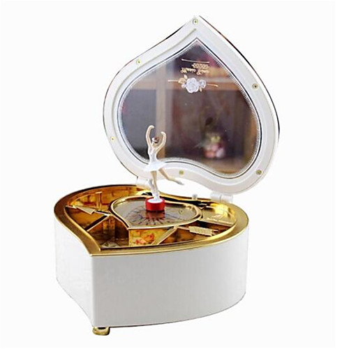 

Music Box Ballerina Music Box Musical Jewellery Box Cartoon Heart Ballet Dancer Dancing Rotating Unique Kid's Adults Kids Gift Women's Unisex Girls' Gift