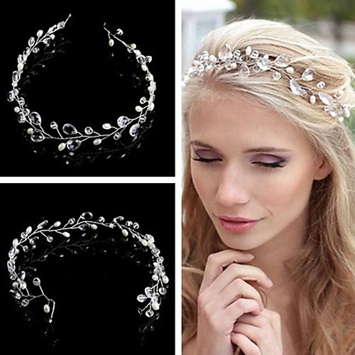 

Crystal / Imitation Pearl Headbands / Headwear / Head Chain with Floral 1pc Wedding / Special Occasion / Birthday Headpiece