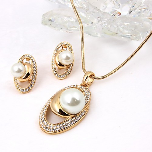 

Women's Drop Earrings Necklace Simple Style Fashion Imitation Pearl Earrings Jewelry Gold For Wedding Office & Career