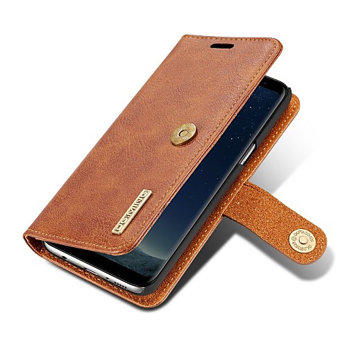 

Case For Samsung Galaxy S8 Plus / S8 / S7 edge Wallet / Card Holder / Flip Full Body Cases Solid Color Hard Genuine Leather
