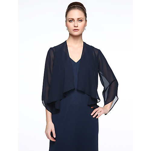 

Shrugs Chiffon Wedding / Party / Evening Women's Wrap With Cascading Ruffle